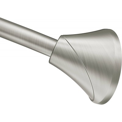Moen CSR2172BN 5-Foot Adjustable Tension Single Curved Shower Curtain Rod Brushed Nickel