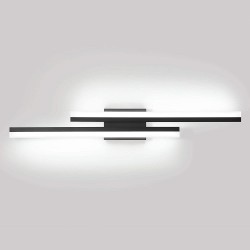 PRESDE 32in Dimmable Modern Black LED Vanity Light Fixtures for Bathroom Over Mirror Lighting Cold White 6000K
