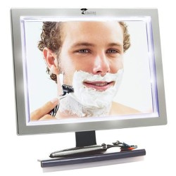 ToiletTree Products Deluxe LED Fogless Shower Mirror with Squeegee Shower Mirror