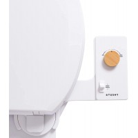 TUSHY Classic 3.0 Bidet Toilet Seat Attachment A Non-Electric Self Cleaning Water Sprayer with Adjustable Water Pressure Nozzle Angle Control & Easy Home Installation Bamboo