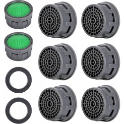 20 Sets Faucet Aerator with Gasket 2.2 GPM Flow Restrictor Insert Faucet Aerators Replacement Parts for Bathroom or Kitchen Green