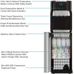 Brio Commercial Grade Bottleless Ultra Safe Reverse Osmosis Drinking Water Filter Water Cooler Dispenser-3 Temperature Settings Hot Cold & Room Water UL Energy Star Approved – Point of Use