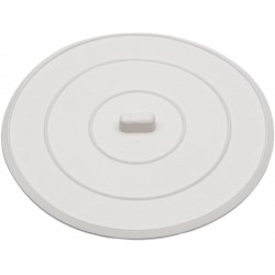 DANCO Flat Suction Sink Stopper 5 Inch White 1-Pack 89042