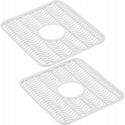 DecorRack 2 Sink Protectors 12 x 11 inches Each Kitchen Sink Dish Rack Protect Sink from Stains Damage Scratches Dishwasher Safe Sink Grid for Kitchen 2 Pack