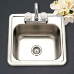 Houzer 1515-6BS-1 Hospitality Series Topmount Stainless Steel 2-Holes Bar Prep Sink