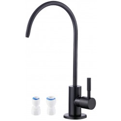 KES Black Reverse Osmosis Faucet RO Faucet Water Filter Faucet Non-Air-Gap Drinking Water Beverage Faucet Water Filtration System 304 Stainless Steel Matte Black Z504CLF-BK