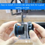 Kitchen Sink Hole Covers Brushed Stainless Steel Faucet Hole Cover Hole Plug Black 2Pcs Sink Caps for Top Holes 1.2 to 1.6 Inch in Diameter