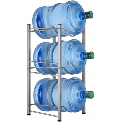 MOOACE 3-Tier Water Jug Rack 5 Gallon Detachable Water Bottle Holder for Kitchen Office Home Silver