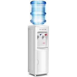 Safeplus Top Loading Water Cooler Dispenser  Hot & Cold Freestanding Water Cooler  Holds 3 or 5 Gallon Bottles Perfect for Home Office School ,UL & Energy-Saving Approved