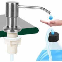 Soap Dispenser for Kitchen SinkBrushed Nickel,Stainless Steel Countertop Dish Soap Dispenser Pump with Extension Tube kit