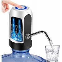 YOMYM Water Bottle Dispenser Portable Electric Water Bottle Pump for Universal 5 Gallon Bottle Black+White