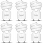 Feit BPESL13T GU24 60W Equivalent CFL Twist GU24 Base Bulb Pack of 6 Soft White