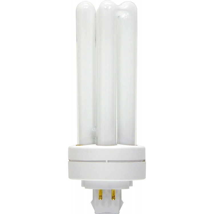 GE Energy Smart CFL Light Bulb Triple Tube Biax Light Bulb T4 Light Bulb 42-Watt 3200 Lumen G24Q-4 4-Pin Base Warm White 10-Pack Compact Fluorescent Light Bulb