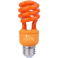 LILAIT CFL 13 Watt Light Bulbs CETL Approved E26 Base 120V Party Light for Indoor and Outdoor Orange