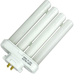 MyGift Fluorescent Light Bulb 4 Pin 6500K 27 Watt with Quad Tubes GX10Q-4 Base Replacement Bulb for Light of America Lamps