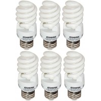 Sylvania 13W CFL T2 Spiral Light Bulb 60W Equivalent 850 Lumens 2700K Soft White Non-Dimmable Soft White- 6 Pack