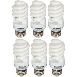 Sylvania 13W CFL T2 Spiral Light Bulb 60W Equivalent 850 Lumens 2700K Soft White Non-Dimmable Soft White- 6 Pack