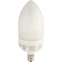 TCP Torpedo CFL 40W Equivalent Soft White 2700K Candelabra Base Decorative Light Bulb