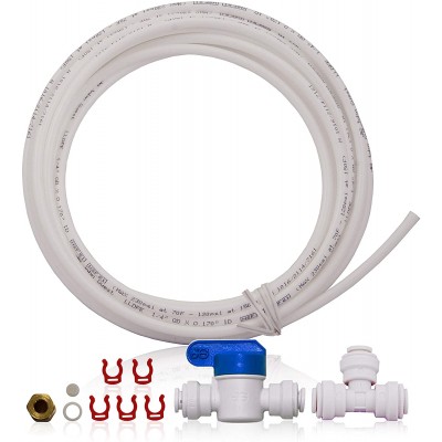 APEC Water Systems ICEMAKER-KIT-RO-1-4 Ice Maker Installation Kit for Standard 1 4" Output Reverse Osmosis Systems Refrigerator and Water Filters 1 Count Pack of 1 White