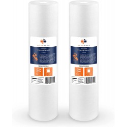Aquaboon 5 Micron 20" Sediment Water Filter Replacement Cartridge | Whole House Sediment Filtration | Compatible with AP810-2 SDC-45-2005 FPMB5-20 P5-20 FP25B 155358-43 2 Pack