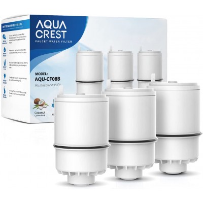 AQUACREST RF3375 NSF Certified Water Filter Compatible with Pur RF-3375 RF33752V2 Faucet Replacement Water Filter Pack of 3 Packing May Vary,Model No.: AQU-CF08B