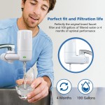 GLACIER FRESH Water Filter Faucet Replacement Replacement for Brita Faucet Filter Brita 36311 On Tap Water Filter Compatible with Brita FR-200 FF-100 and All Brita Tap Water Filters Pack of 2）