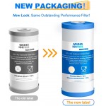 GOLDEN ICEPURE 5 Micron 10" x 4.5" Whole House Sediment Activated Carbon Water Filter Compatible with GE FXHTC GXWH40L GXWH35F GNWH38S Universal Water Filter System 2pack