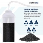 Hydronix ICF-10 RO Reverse Osmosis Post Polishing Fridge and Ice Inline Coconut GAC Water Filter 2000 Gal 1 4" NPT