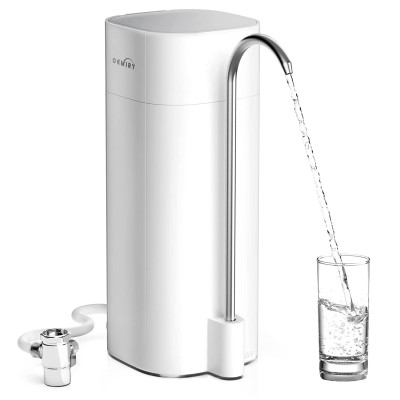 OEMIRY Countertop Water Filtration System NSF ANSI 42&372 Certified 8000 Gallons Alkaline Water Filter Reduces 99.99% Lead Chlorine Heavy Metals Bad Taste & Odor 1 Filter Included