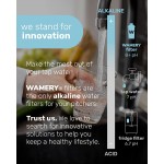 WAMERY Certified Alkaline Water Filter Replacement Fits Brita and Wamery Pitcher Cartridges 3-Pack Increases Water pH.