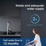 Waterdrop 10UA Under Sink Water Filter System NSF ANSI 42 Certified Under Counter Water Filter Direct Connect to Kitchen Faucet 8K Gallons High Chlorine Reduction Capacity USA Tech