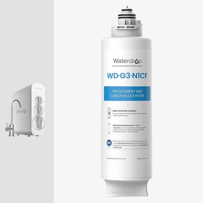 Waterdrop WD-G3-N1CF Filter Replacement for WD-G3-W Reverse Osmosis System 6-month Lifetime