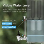 Waterdrop WD-TK-FS Gravity-fed Water Filter System 2.25-Gallon Stainless-Steel System with 4 Filters Metal Water Level Spigot and Stand Reduces Chlorine&Bad Taste-King Tank Series