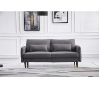 CINNIC Sofa Couch Modern Decor Fabric Sofa Couch Furniture Suitable for Small Spaces Living Room Soft Fabric Upholstery Easy Tool-Free Assembly Sofa Dark Gray
