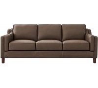 Hydeline Bella 100% Leather Sofa Couch 85" Truffle