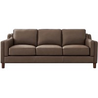Hydeline Bella 100% Leather Sofa Couch 85" Truffle