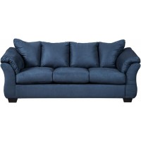 Signature Design by Ashley Darcy Casual Upholstered Sofa Dark Blue