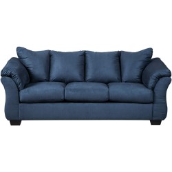 Signature Design by Ashley Darcy Casual Upholstered Sofa Dark Blue