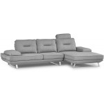 Zuri Furniture Modern Light Grey Fabric Sondra Sectional Right Chaise