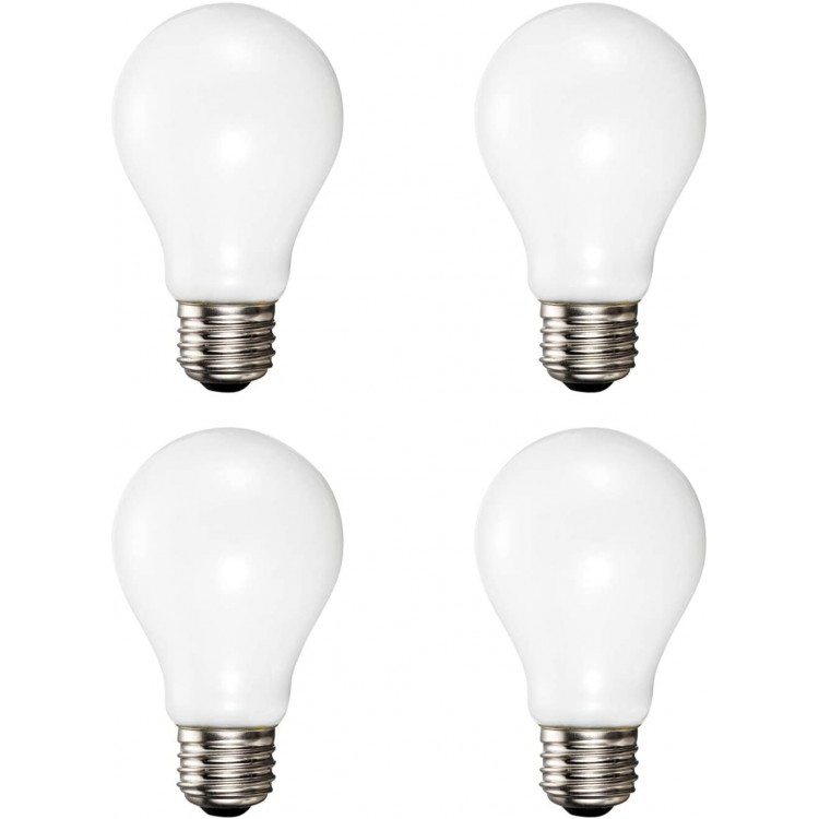 A19 Soft White Halogen Light Bulb 29 Watt 40W Equivalent 2700K Soft White E26 Medium Base 360 Lumens 120V 4 Pack