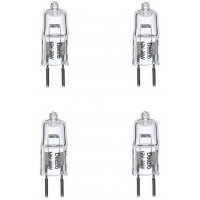 Deezio 12 Volt 50 Watts GY6.35 T4 Halogen Light Bulb with Glass 2-Pin 300 900 Lumens 3000K Bulb Color Temp 4-Pack