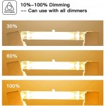 Jaenmsa R7S T3 Bulb 118mm 5 Pack 400W 120V Dimmable Halogen Bulbs 4000lm Type J Double Ended Floodlight Bulb 360° Beam Angle for Work Security Landscape Lights Floor Lamps Warm White 2700K