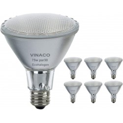 Par30 Long Neck Halogen 75w 6PCS PAR30s 75W 120V Flood Light Bulbs Dimmable High Efficiency& Long Lasting Life E26 Base 3000K Warm White Great for Accent Lighting Tracking Light