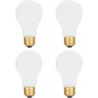 4 Pack 40 Watt A19 E26 Medium Base 130 Volt Incandescent Light Bulbs Standard Household Bulbs for Bedroom Living Room