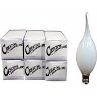 Creative Hobbies Country Style Silicone Dipped Candle Light Bulbs 15 Watt -Pack of 6 Bulbs