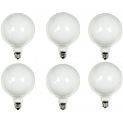 GE Incandescent Globe Light Bulbs G40 Globe Light Bulb 100-Watt 1260 Lumen Medium Base Soft White 6-Pack Decorative Vanity Light Bulbs