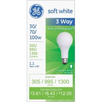 GE Lighting 97493 30-Watt 70-Watt 100-Watt A21 3-Way Soft White 6-Pack