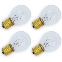 Lava Lamp Light Bulb 130v 25w Bulb by Lumenivo – Replaces 120V 25 Watt S11 Light Bulbs – 14.5” Lava Lamps Bubble Light & Glitter Lamps – 25 Watt Intermediate E17 Base Bulb Appliance Bulb – 4 Pack
