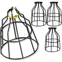 Newhouse Lighting WLG1B-4 Cage for Pendant Lamp Holder Ceiling Fan Light Bulb Covers Vintage Open Style Industrial Grade Adjustable 4 Count Pack of 1 Black