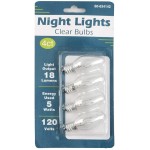 Night Light Clear Light Bulb 10 Lumens 5 watts 120 Volts Pack of 4